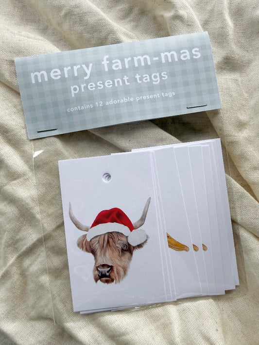 Annalise Paints Merry Farm-mas Present Tags