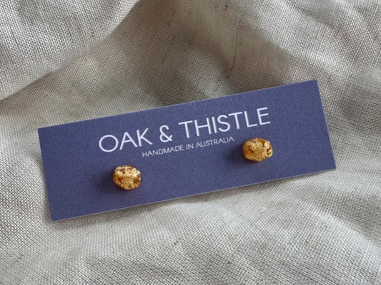 Oak & Thistle Pip Stud Earrings,  Yellow