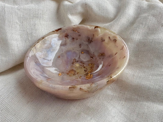 Oak & Thistle Trinket Dish,  Pink, gold