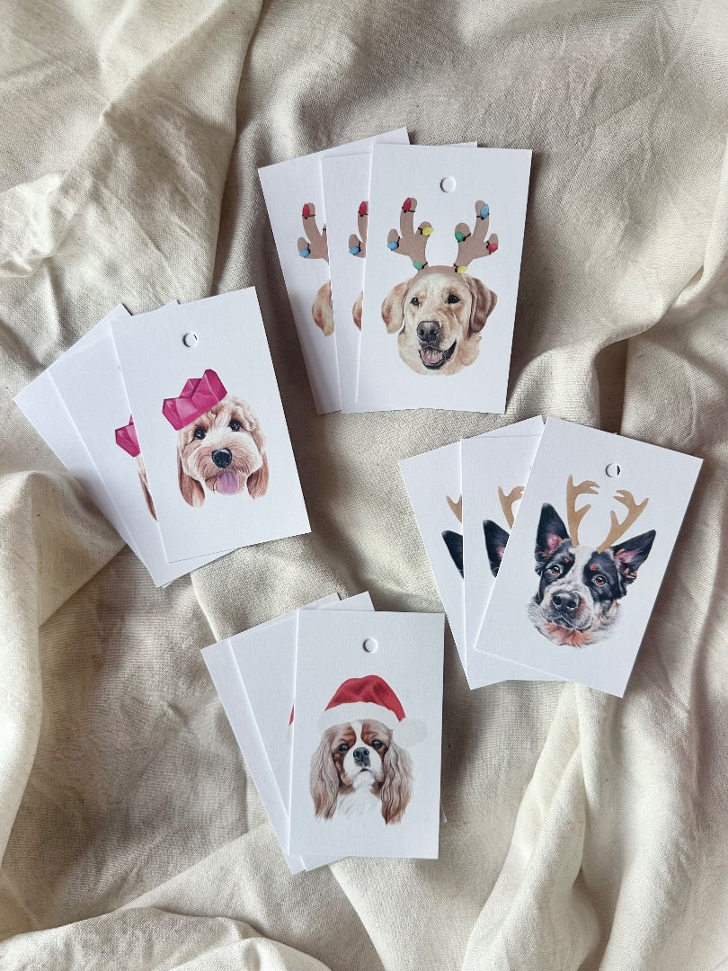 Annalise Paints Merry Woof-mas Present Tags