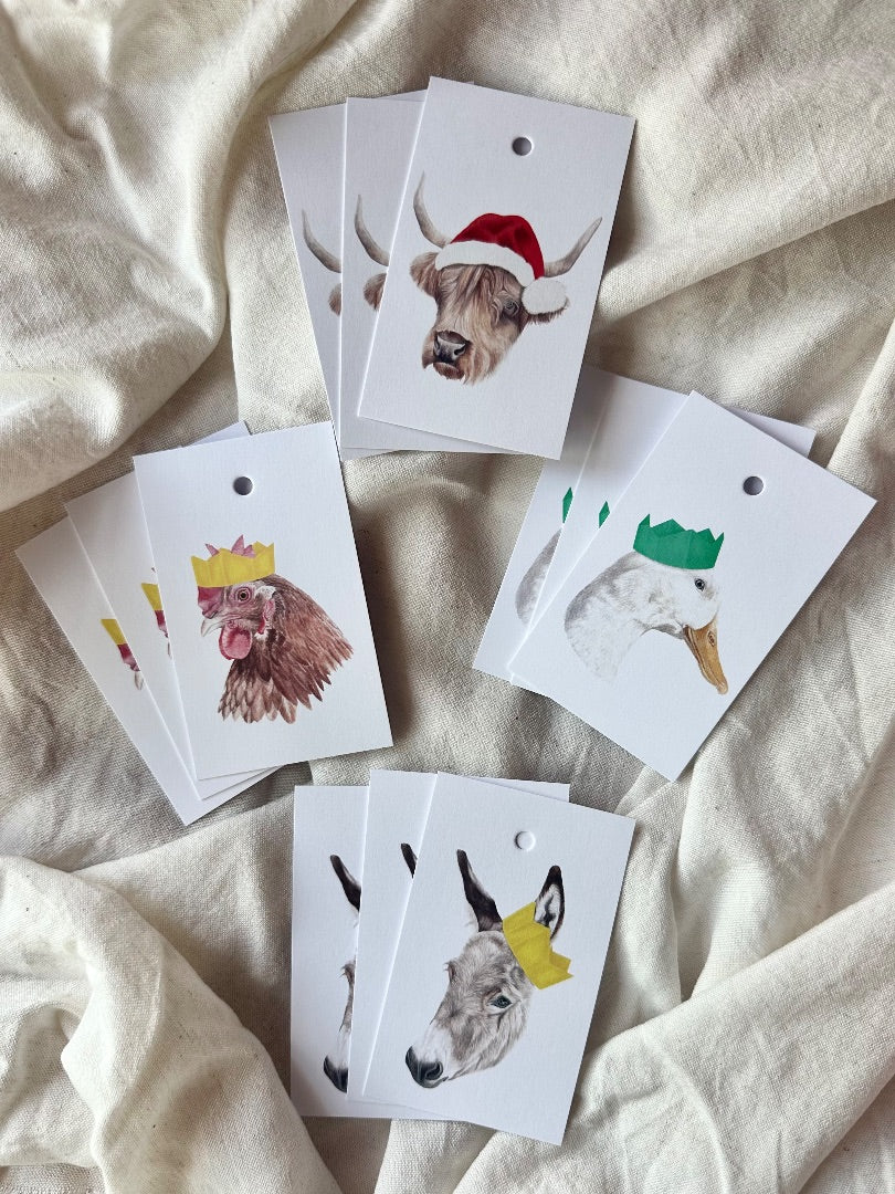 Annalise Paints Merry Farm-mas Present Tags