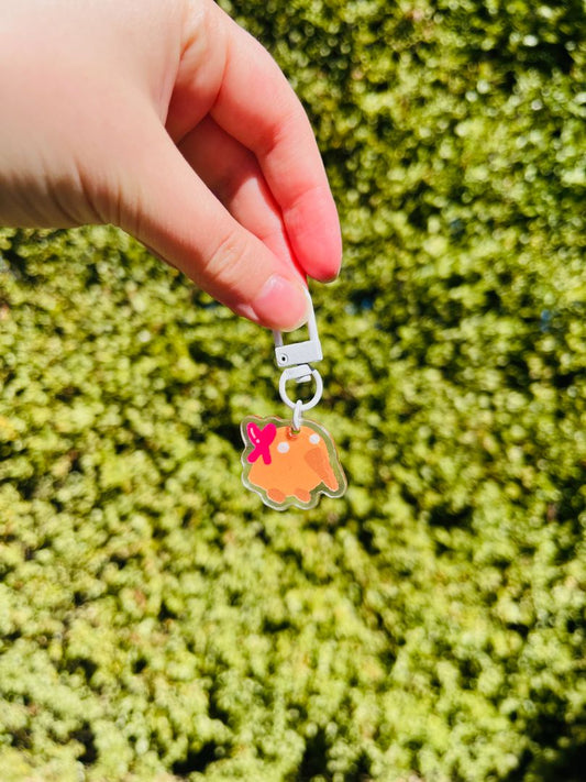 Seedi Bun Tia the Kiwi Keychain (small),  Brown small