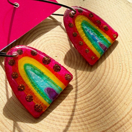 Lacroz & Co. Designs Rainbow Hoop Earrings