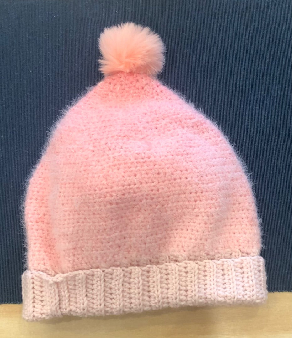 Getting My Stitches Together Pink Crochet Beanie,  Pink