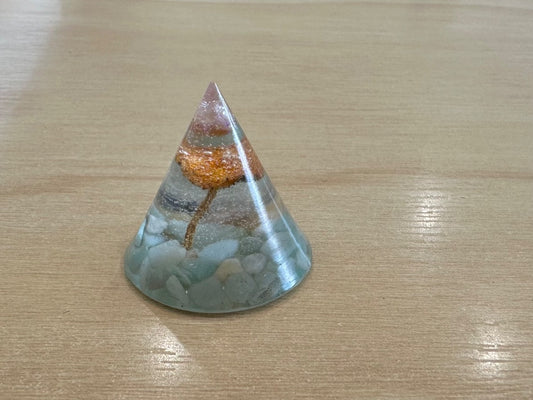 Oak & Thistle Ring Cone,  Blue, orange