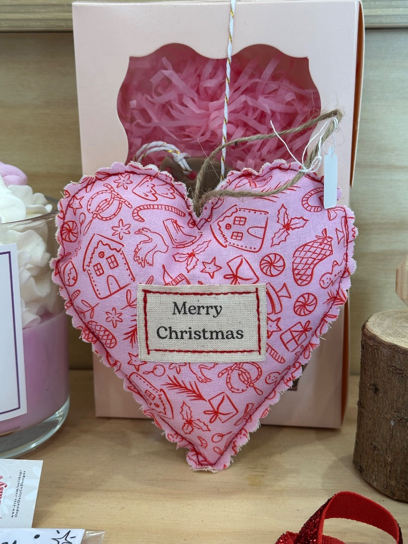 Ellen Mohan Creative Merry Christmas Heart Ornament