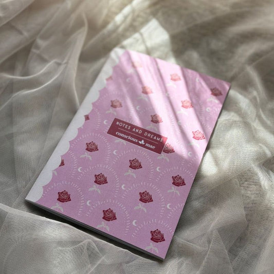Conscious Mae Lunar Bloom notebook,  pink A5