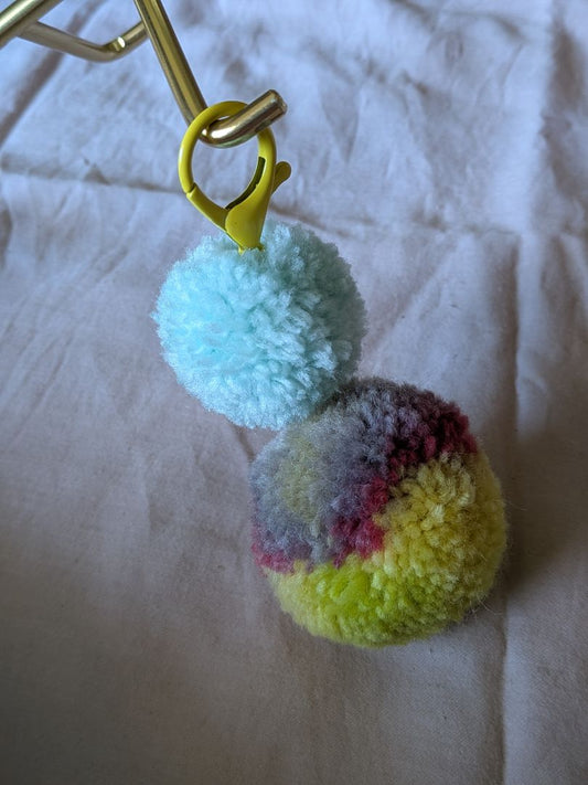Dandy Dee Pom Pom Keyring,  Mint, Multi 12cm