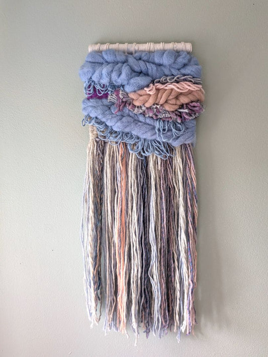 Dandy Dee Woven Wall Hanging,  Blue 45cm