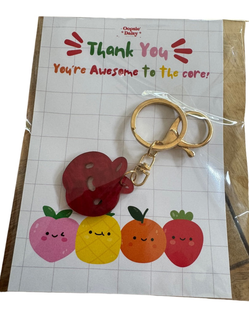 Oopsie Daisy Collections Apple keyrings,  Red
