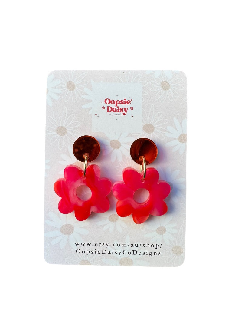 Oopsie Daisy Collections Retro PinkSwirl Daisy,  Pink