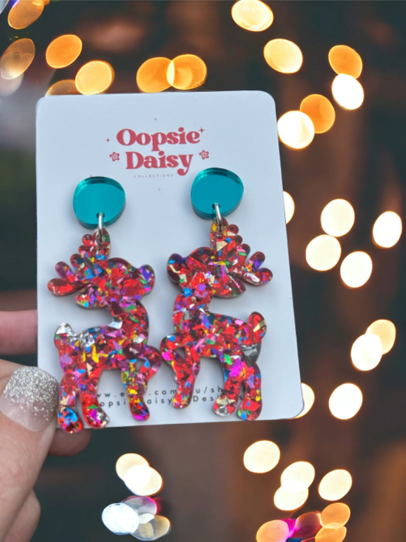 Oopsie Daisy Collections Reiner glitter stud,  Gold