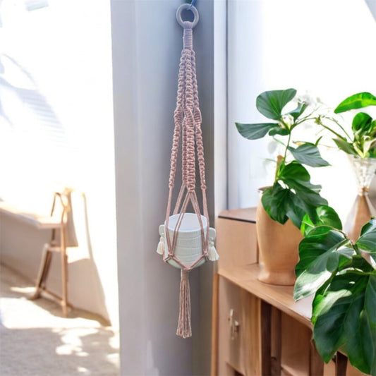 Little Joyz Studio Macrame Plant Hanger,  Antique Peach