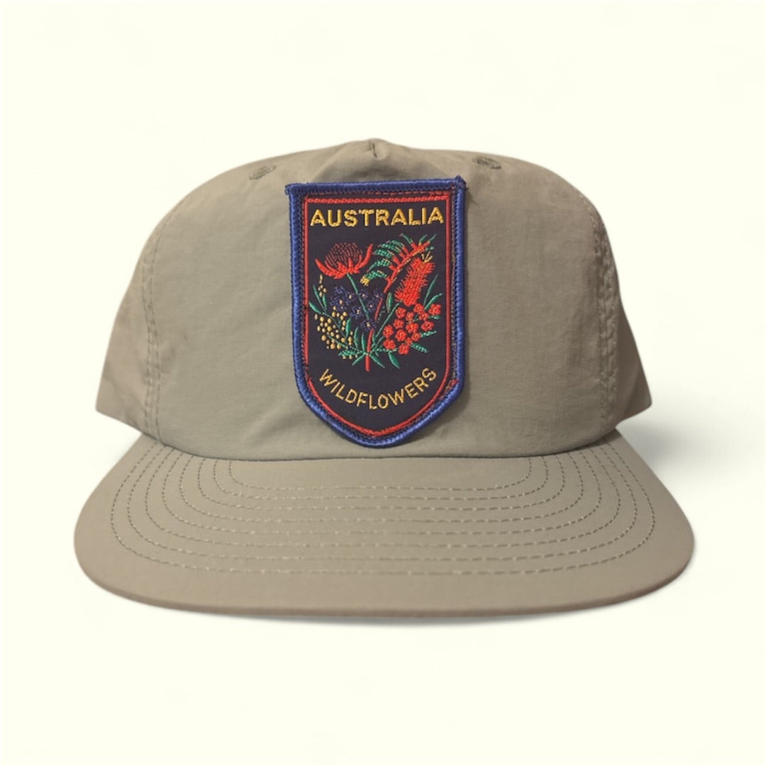 Root’d Threadworks Australian wildflower hat,  Green