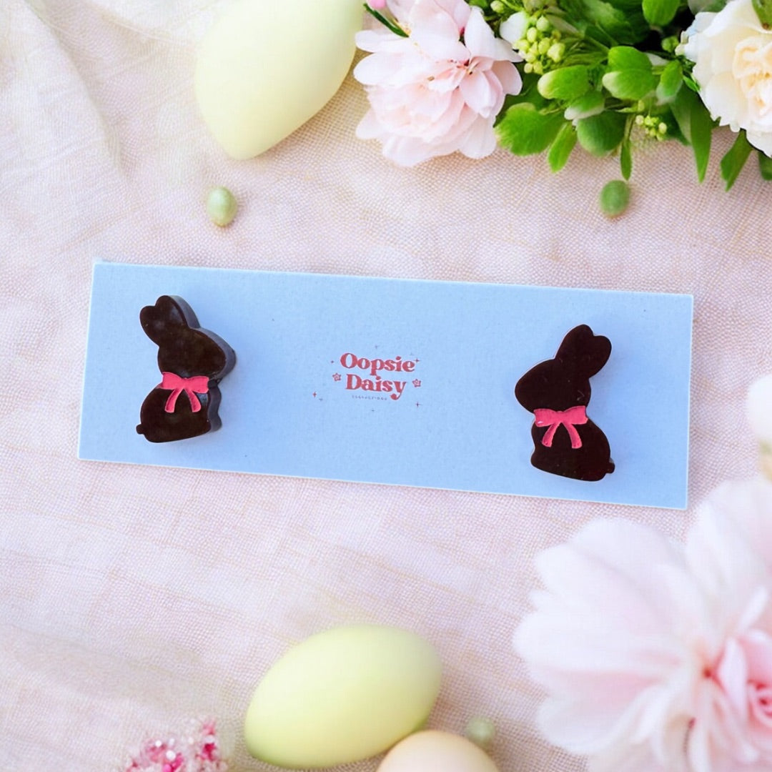 Chocolate Bunny Studs | Oopsie Daisy Collections