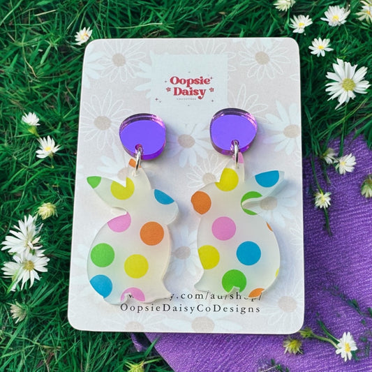 Dotty Bunny Dangles | Oopsie Daisy Collections