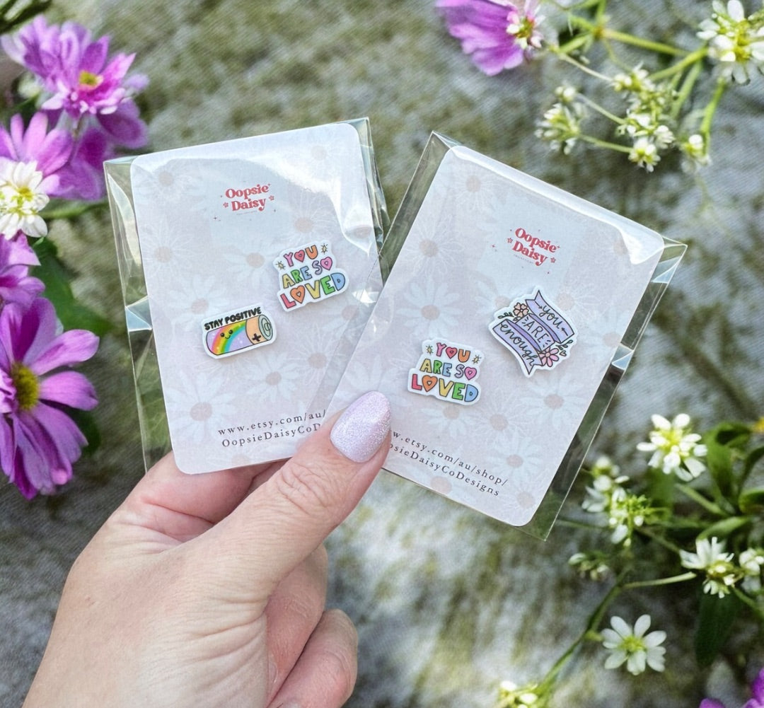 Oopsie Daisy Collections Lanyard Pins,  Purple