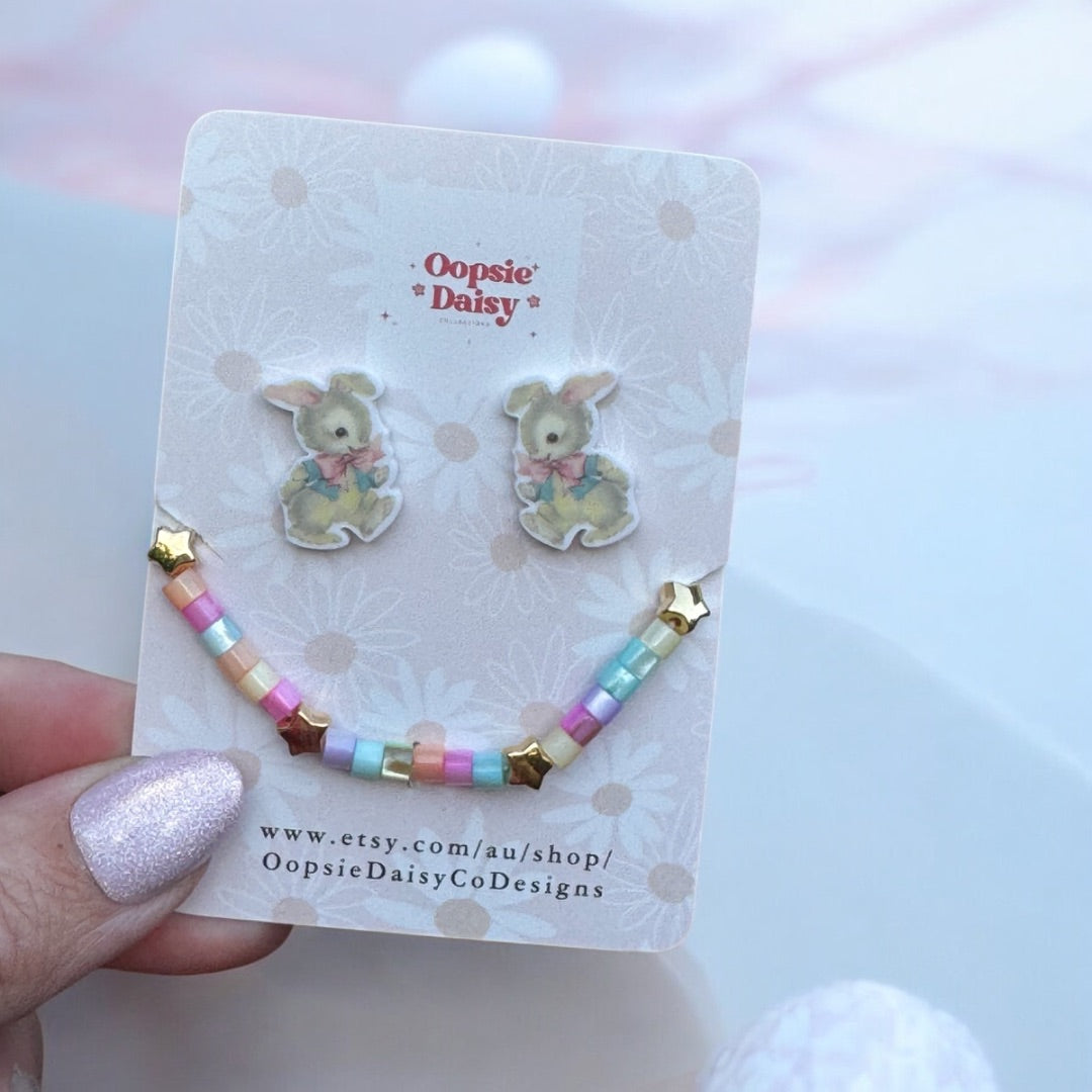 Easter Studs and Bracelet | Oopsie Daisy Collections