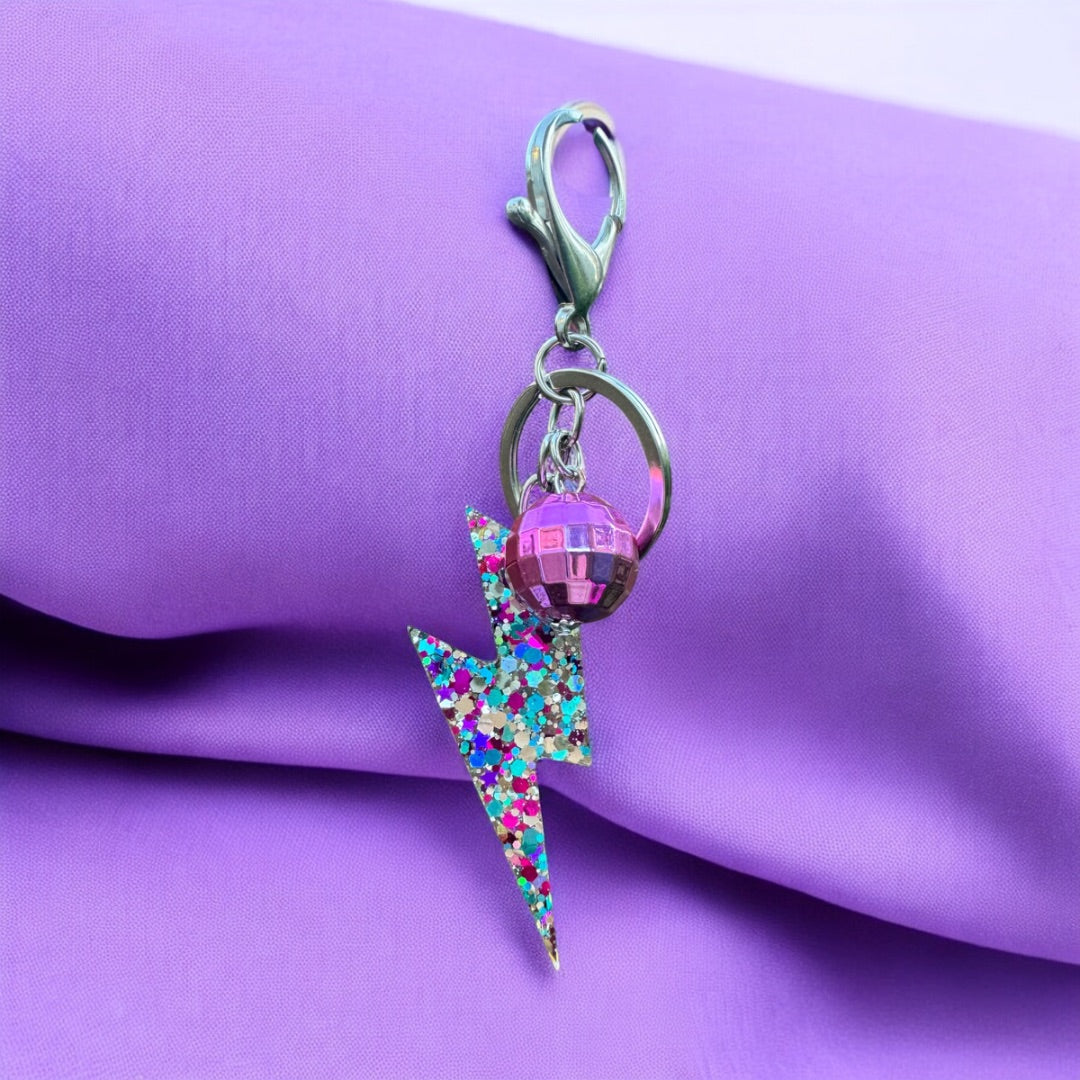 Oopsie Daisy Collections Lightning Bolt Keyring,  Purple