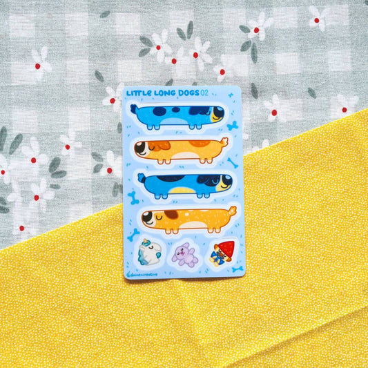 Dainen Creative Little Long Dog 02 Sticker Sheet,   77 x 123 mm