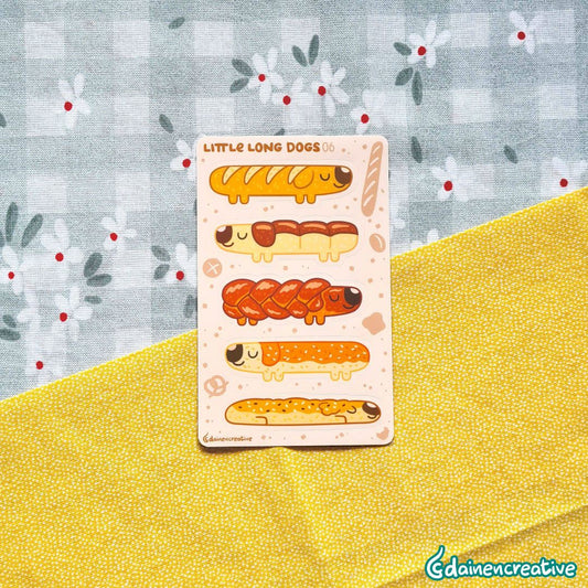 Dainen Creative Little Long Dog 06 Sticker Sheet,   77 x 123 mm