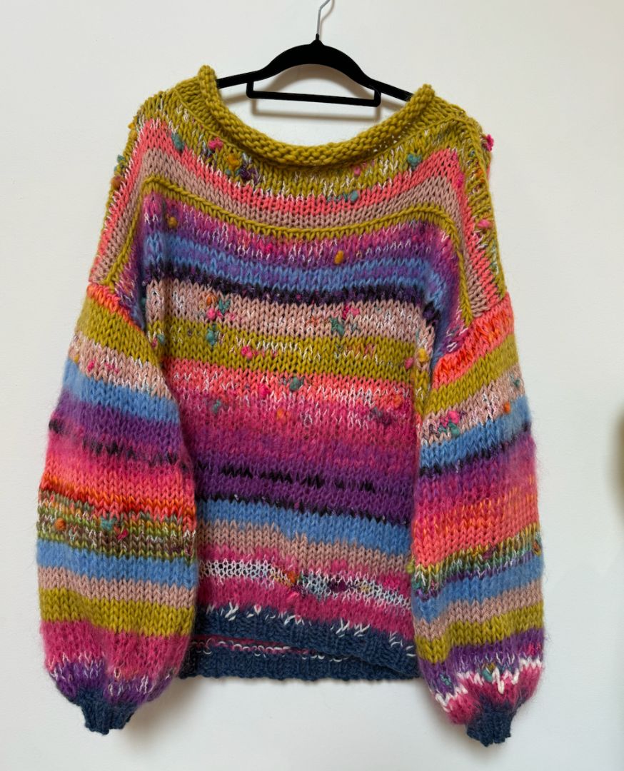 Nat Buckley Knitted Jumper - Rainbow,  Rainbow M-XL