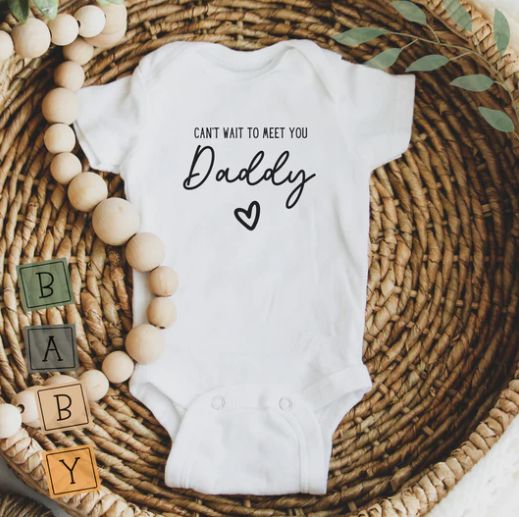 Creations by Julietta Onesie - Can't Wait To Meet You (0-1M),   Up to 1M