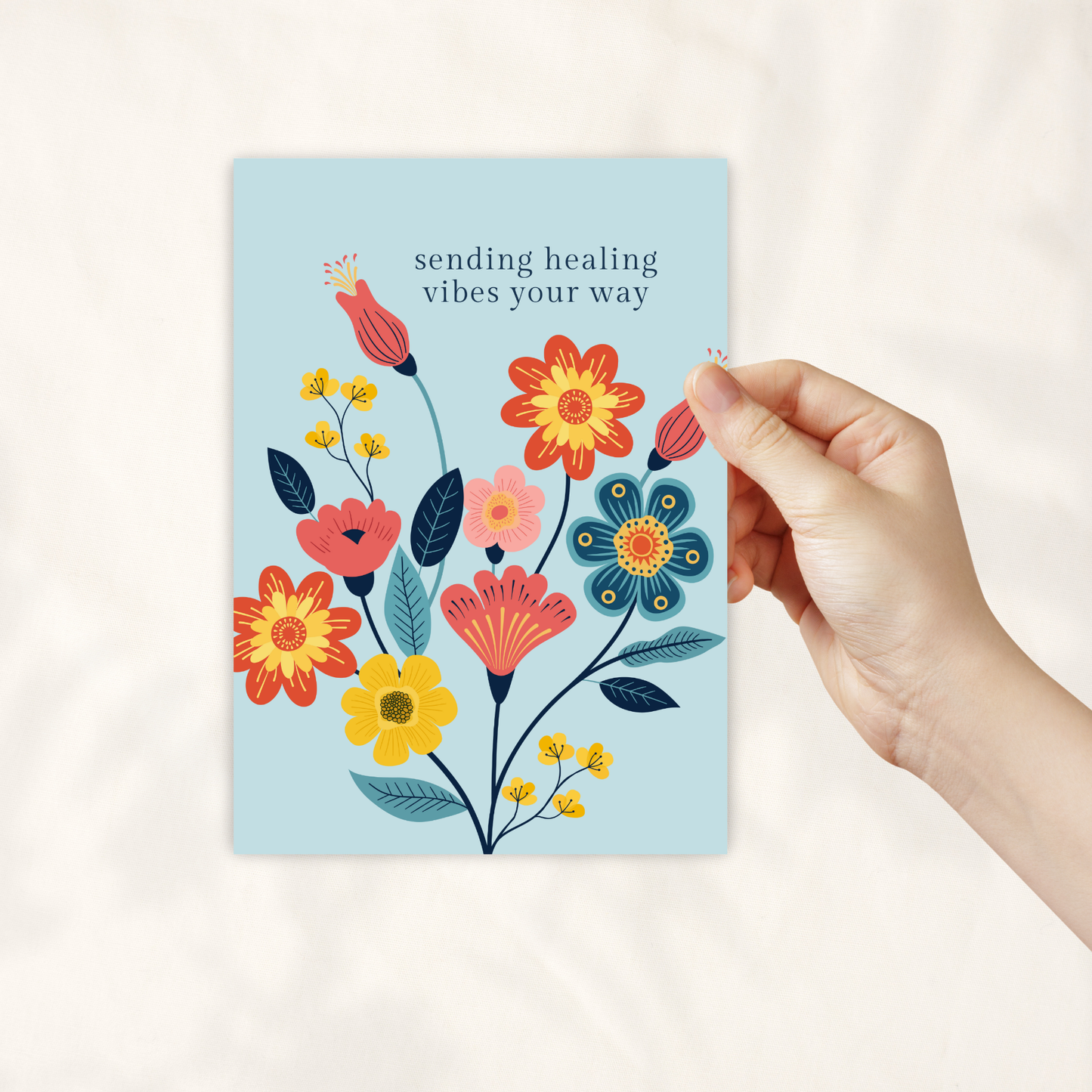 Sending Healing Vibes - Get Well Soon Card by Sprinkle Press