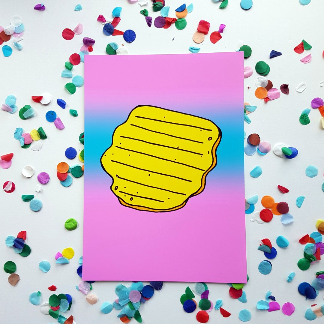 Tegan Iversen Potato chip artwork,   21cm x 29.7cm