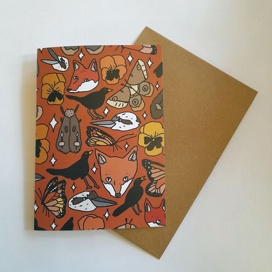 Tegan Iversen Autumn card,   10.5cm and 14.5cm