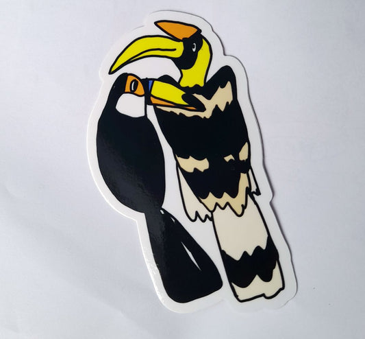 Tegan Iversen Bird friends sticker,   6cm x 9cm