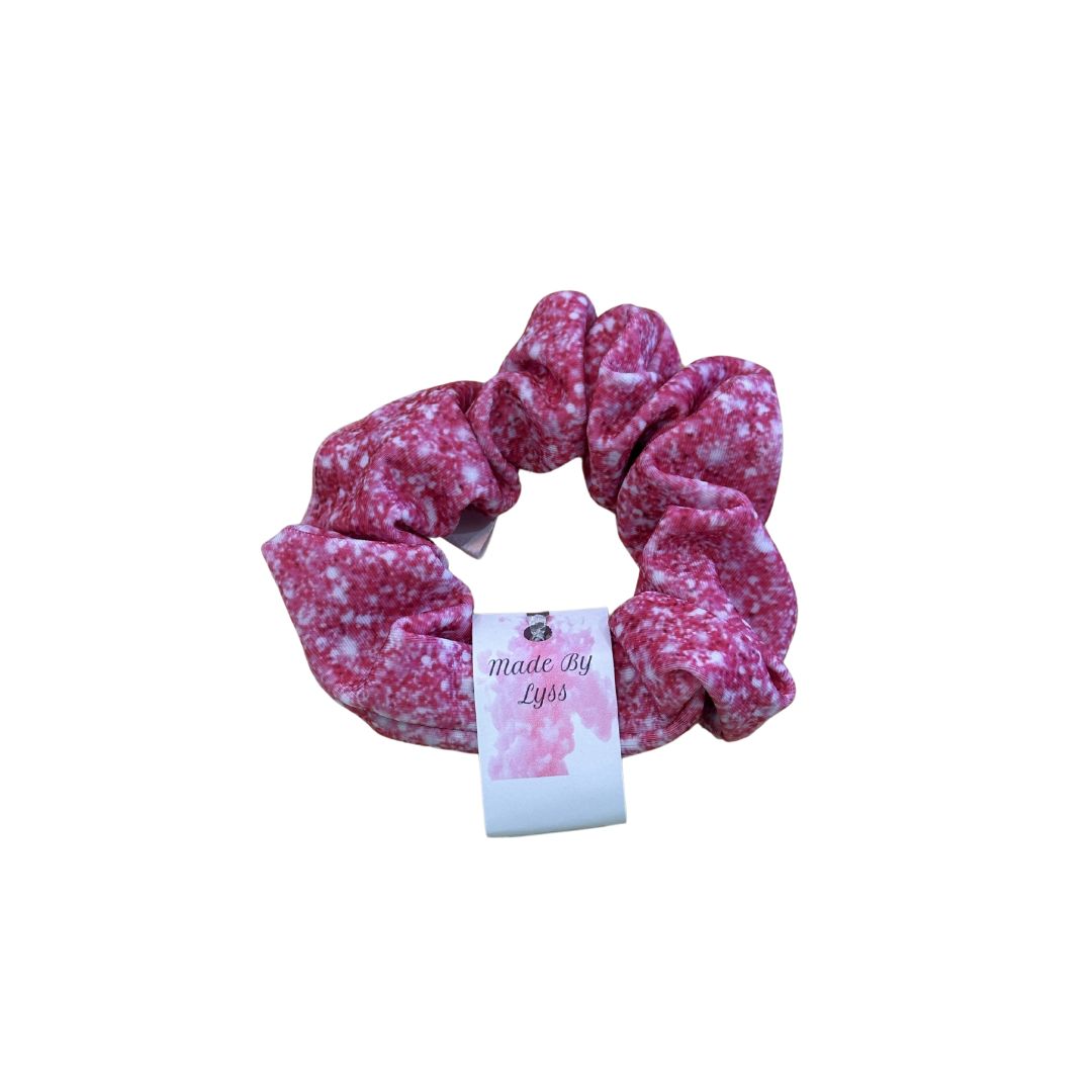Made By Lyss Swim Scrunchie,  Pink Glitter Regular