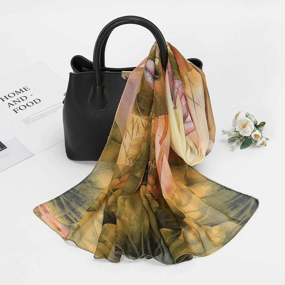 Narayn Merchandise Chiffon Scarf,  yellow orange 150 cm X 50cm