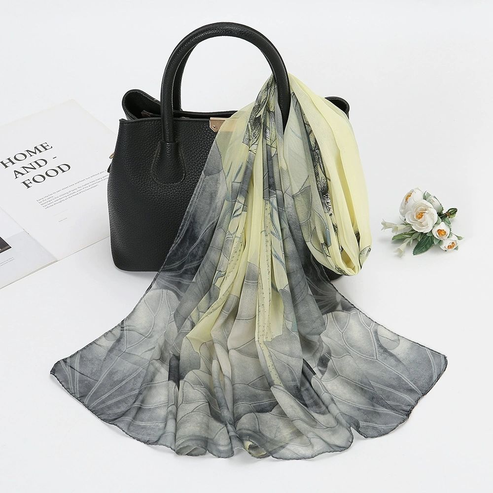 Narayn Merchandise Chiffon Scarf,  yellow 150 cm X 50cm