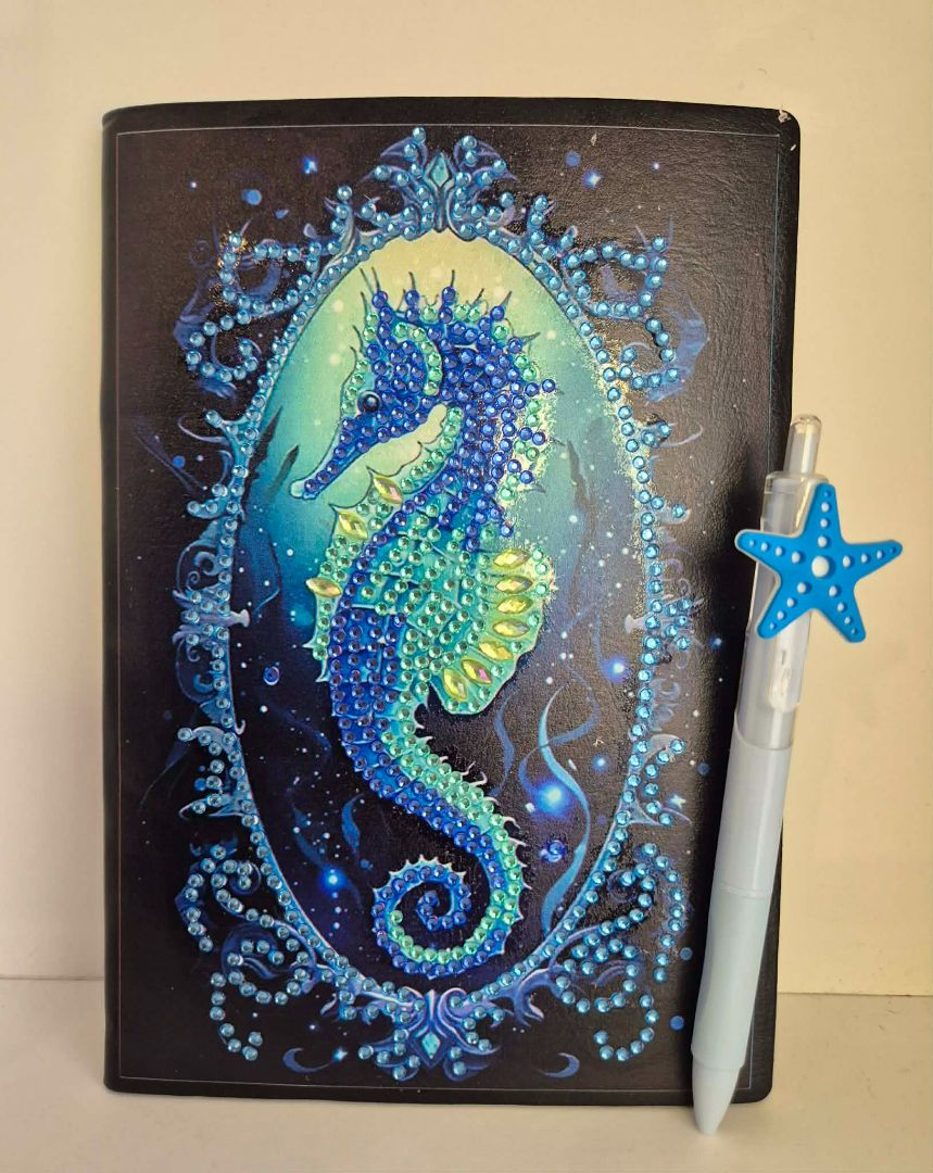Seahorse Creations AU Notebook -seahorse  & Pen,  black A5