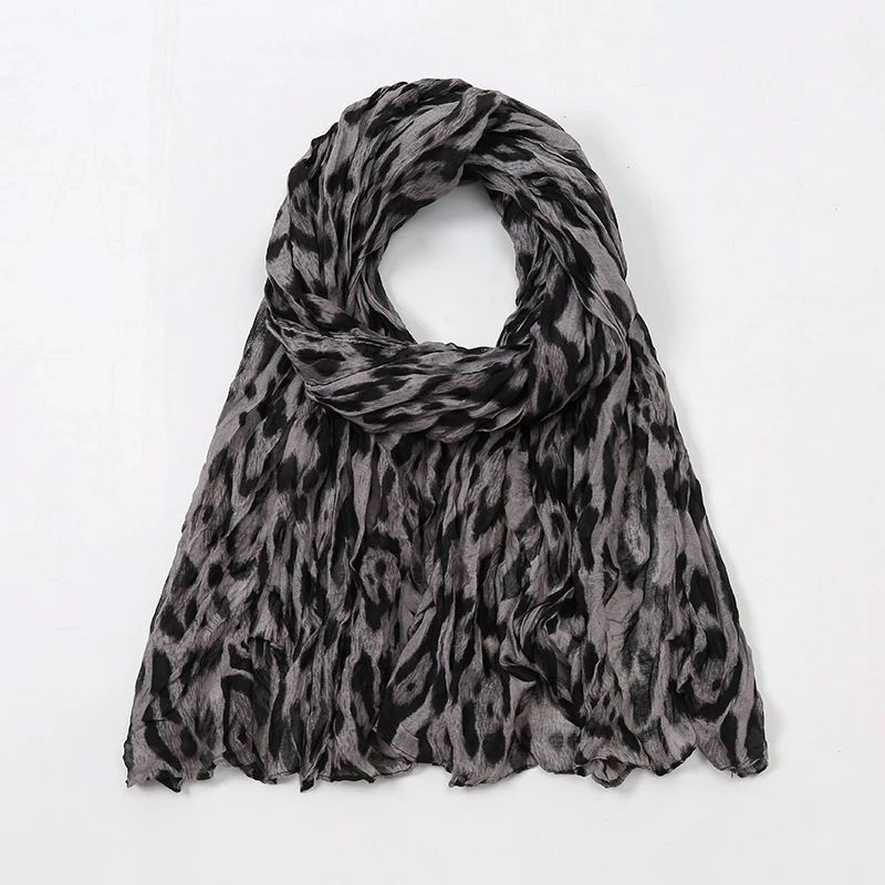 Narayn Merchandise Bali yarn Scarf,  grey 180 cm x 90 cm