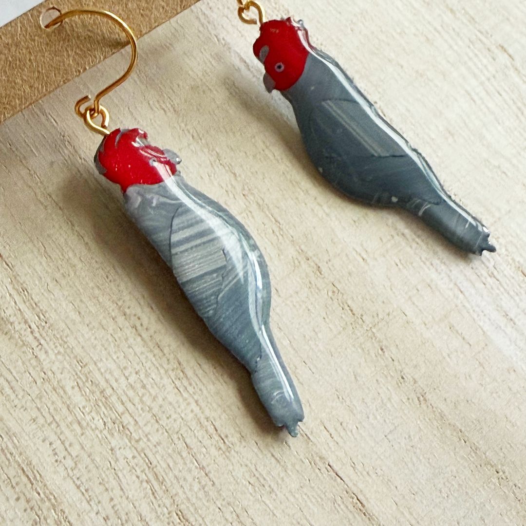Lacroz & Co. Designs Gang Gang Cockatoo Earrings - mini
