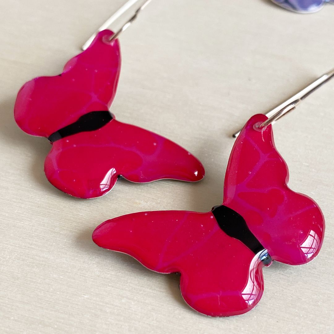 Lacroz & Co. Designs Butterfly Earrings | Pink,  Pink