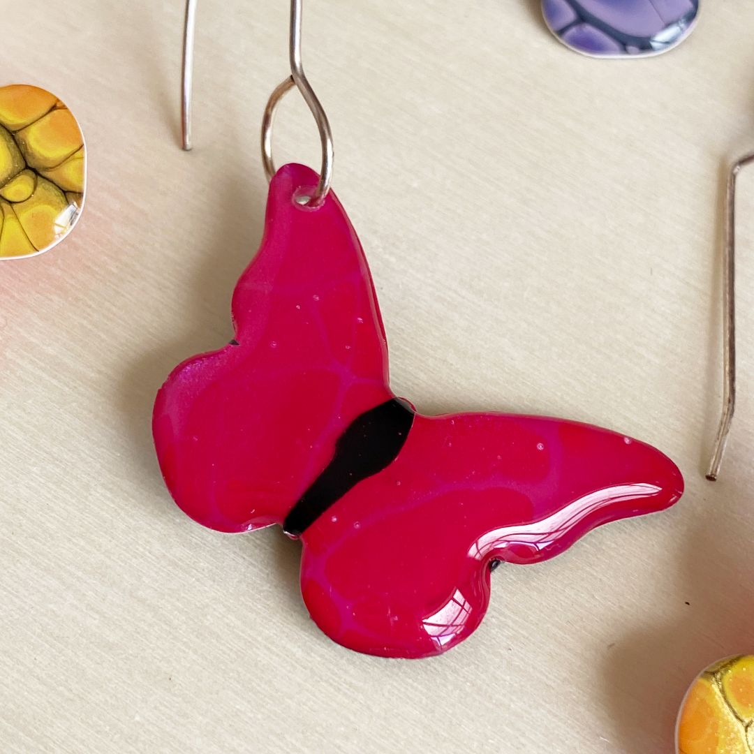Lacroz & Co. Designs Butterfly Earrings | Pink,  Pink