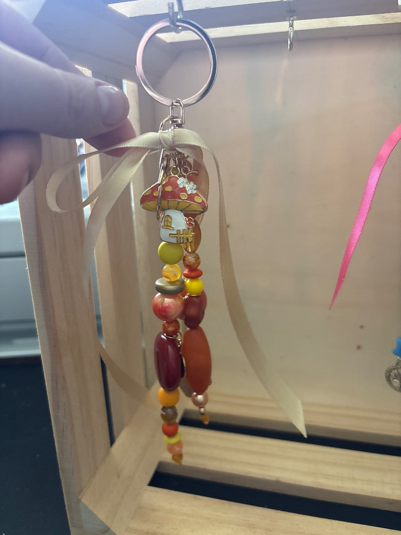 Plier and charm Bag charm,  Orange Medium