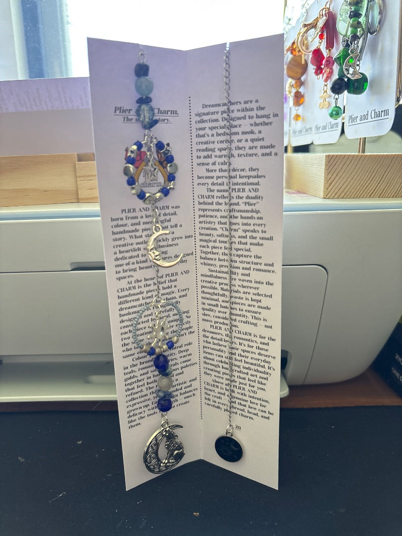 Plier and Charm Bookmark,  Blue Medium