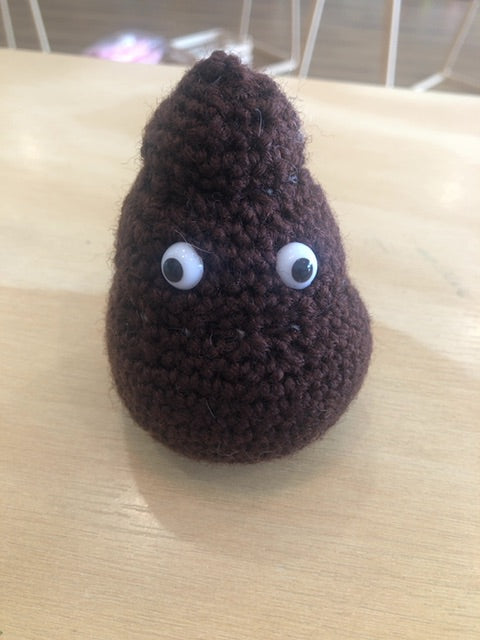 Getting My Stitches Together Crochet Poop Emoji,  Brown
