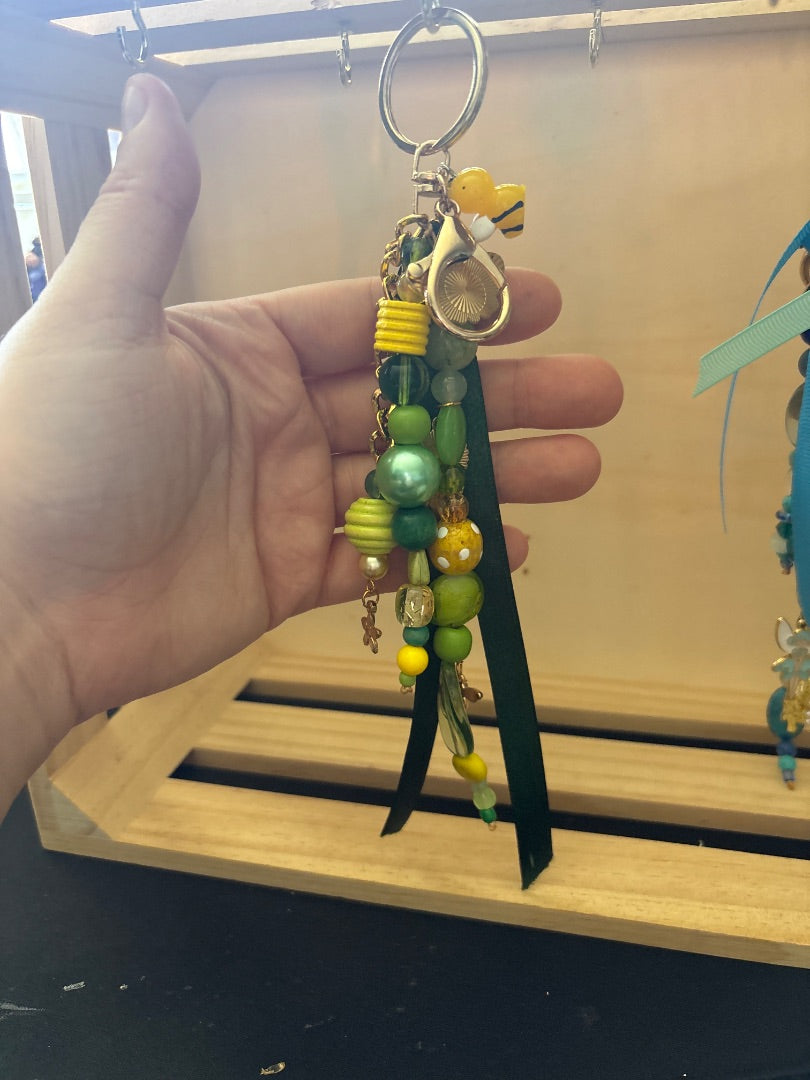 Plier and Charm Bag charm,  Green Medium