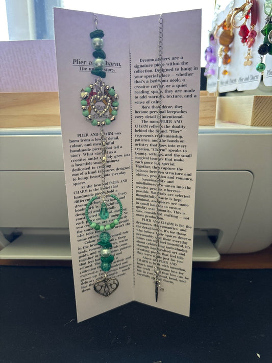Plier and Charm Bookmark,  Green Medium