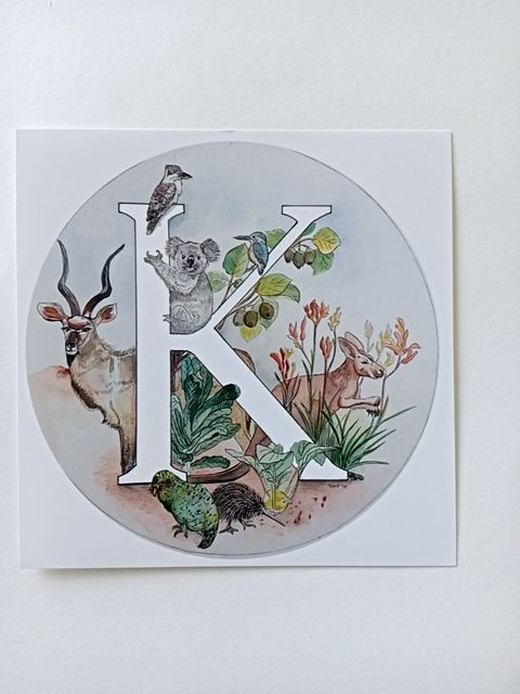 Mini print K,   12.7cm square