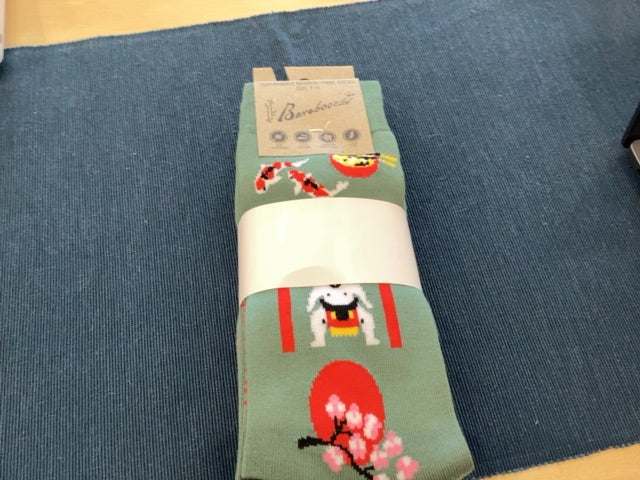 Bamboozld Men’s Japan socks,  Green 7-11