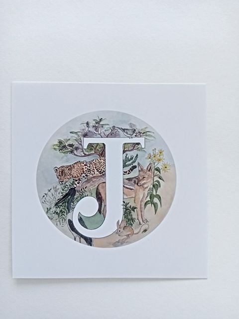 Mini print J,   12.7cm square