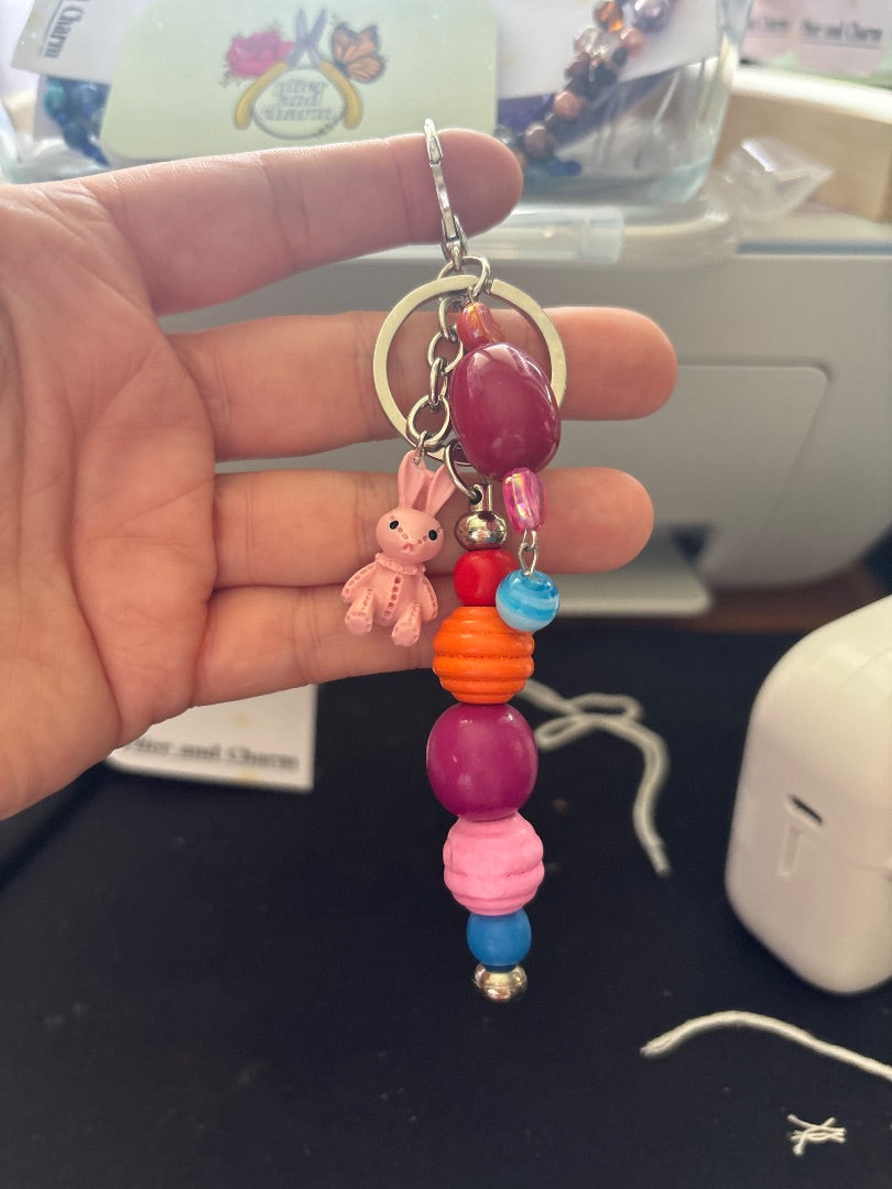 Plier and Charm Large keychain,  Multi Large
