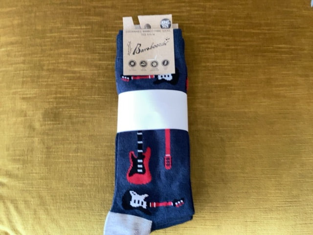 Bamboozld Men’s guitar socks,  Navy K11-14