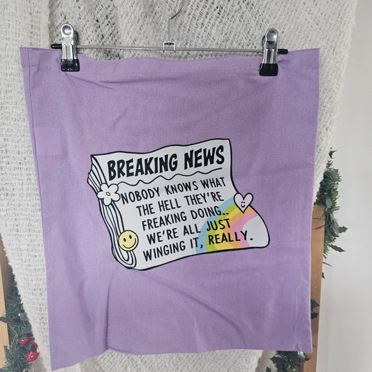Creations by Julietta Tote Bag - Breaking News